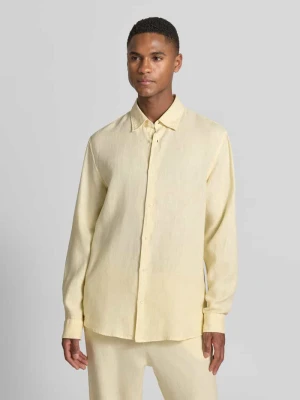 Koszula lniana z kołnierzykiem typu kent MCNEAL