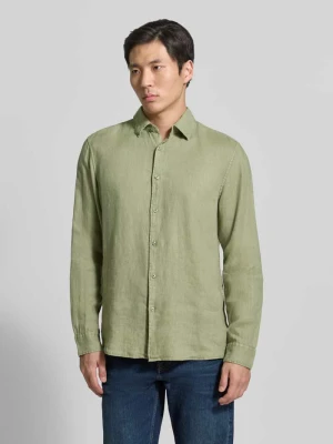 Koszula lniana z kołnierzykiem typu kent MCNEAL