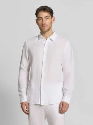 Koszula lniana z kołnierzykiem typu kent MCNEAL