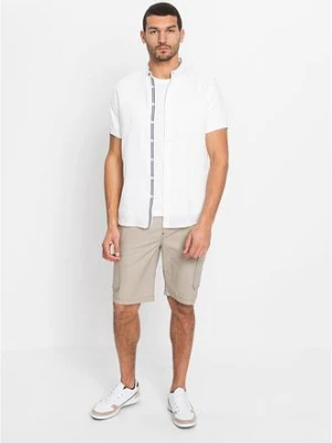 Koszula lniana z krótkim rękawem bonprix