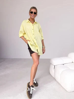 Koszula Lniana Żółta Kai ClothStore