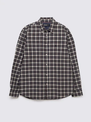Koszula męska bawełniana w kratę czarna Gibbineros 906 BIG STAR