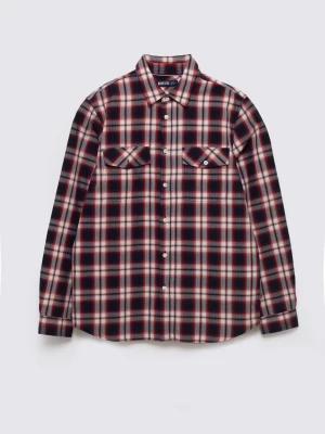 Koszula męska bawełniana w kratę czerwona Koliserson 603 BIG STAR