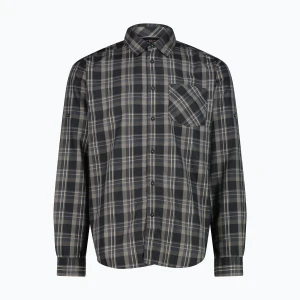 Koszula męska CMP 30T9927 antracite/vaniglia/grey