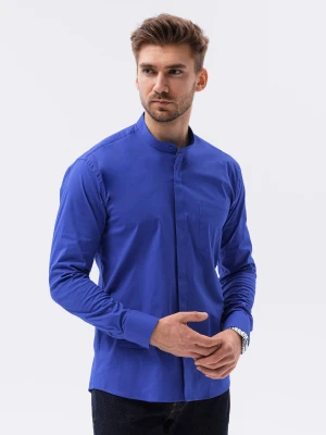 Koszula męska elegancka z długim rękawem BASIC - niebieska K307
 -                                    S Ombre