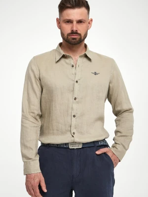 Koszula męska lniana AERONAUTICA MILIATRE Aeronautica Militare