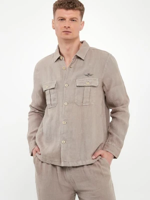 Koszula męska lniana AERONAUTICA MILITARE