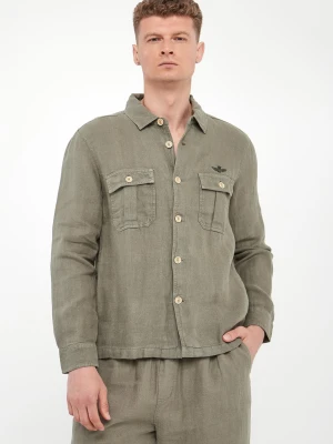 Koszula męska lniana AERONAUTICA MILITARE