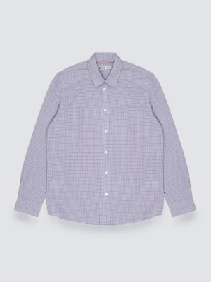 Koszula męska w drobną kratę niebieska Gubinertos 401 BIG STAR