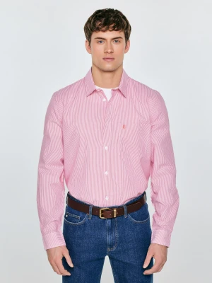 Koszula męska w prążek czerwona Cosiser 603 BIG STAR