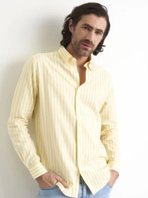 Koszula męska w żółte paski OCHNIK