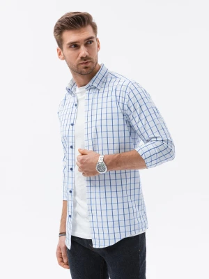 Koszula męska z długim rękawem REGULAR FIT - biało-niebieska K620
 -                                    XL Ombre
