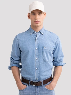 Koszula męska z imitacji jeansu niebieska Jason 147 BIG STAR