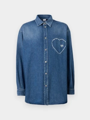 Koszula MOSCHINO niebieski denim