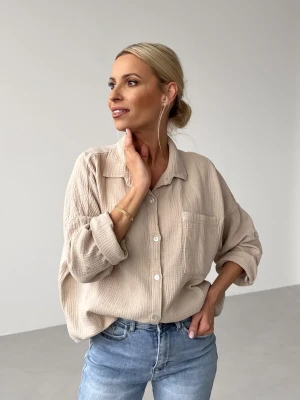 Koszula Muślinowa Beżowa Voile UNI ClothStore