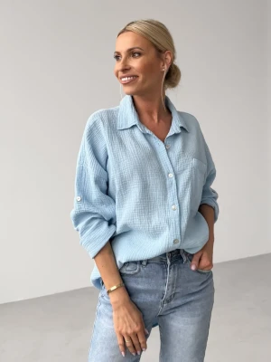 Koszula Muślinowa Błękitna Voile ClothStore