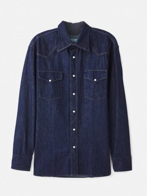 Koszula NN.07 niebieski denim