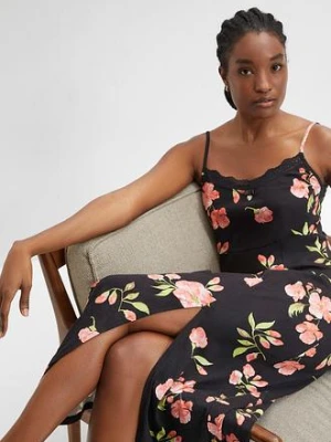 Koszula nocna na wąskich ramiączkach, z koronką bonprix