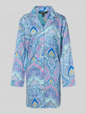 Koszula nocna o kroju relaxed fit z dodatkiem wiskozy model ‘Notch’ Lauren Ralph Lauren