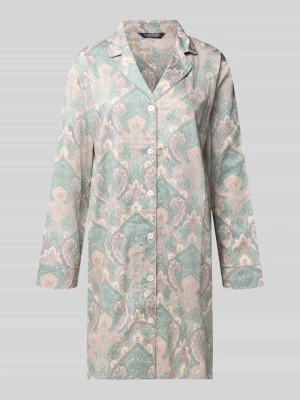Koszula nocna o kroju relaxed fit z mieszanki bawełny Lauren Ralph Lauren Trzcinowy