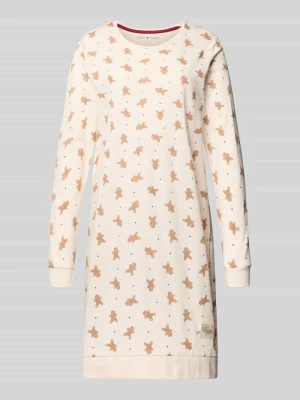 Koszula nocna o kroju relaxed fit z nadrukiem z motywem na całej powierzchni model ‘XMAS’ happy shorts