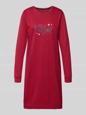 Koszula nocna o kroju relaxed fit z nadrukiem z motywem na całej powierzchni model ‘XMAS’ happy shorts