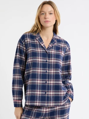 Koszula nocna w kratę z bawełny Etam