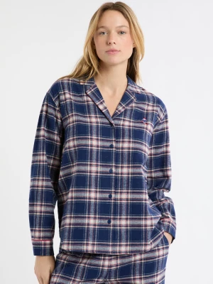 Koszula nocna w kratę z bawełny Etam