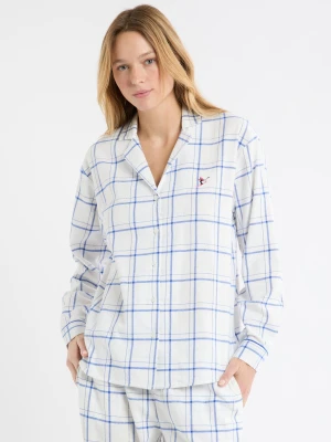 Koszula nocna w kratę z bawełny Etam