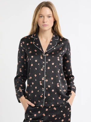 Koszula Nocna w kwiatowe wzory z satyny Etam
