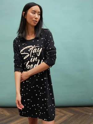 Koszula nocna z długim rękawem, z bawełny organicznej bonprix