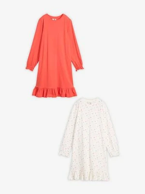 Koszula nocna z miękkiej bawełny (2 szt.) bonprix