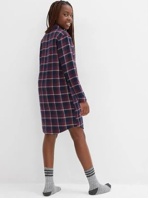 Koszula nocna z miękkiej flaneli, z listwą guzikową bonprix