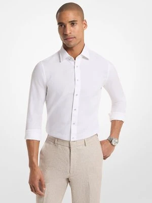 Koszula o dopasowanym kroju z bawełny i lnu Michael Kors Mens