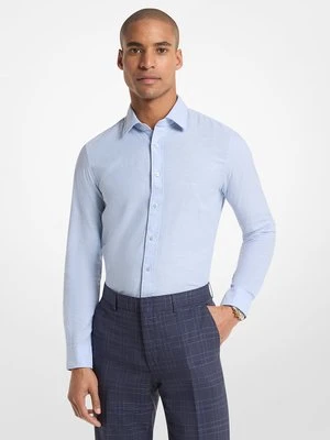 Koszula o dopasowanym kroju z bawełny i lnu Michael Kors Mens