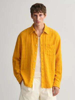 Koszula O Fakturze Kratki Relaxed Fit GANT