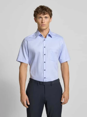 Koszula o kroju modern fit z krótkim rękawem i listwą guzikową Eterna