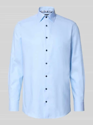 Koszula o kroju regular fit biznes w jednolitym designie z kołnierzykiem typu kent Olymp