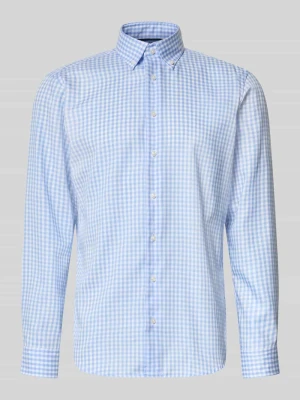 Koszula o kroju regular fit do biznesu z kołnierzykiem typu button down Christian Berg Błękitny
