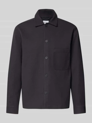 koszula o kroju regular fit w koszulowym stylu z kołnierzykiem typu kent model 'REGENT' Jack&Jones Antracytowy melanż
