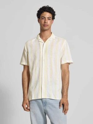 Koszula o kroju regular fit z mieszanki bawełny i lnu model 'CAIDEN' Only & Sons