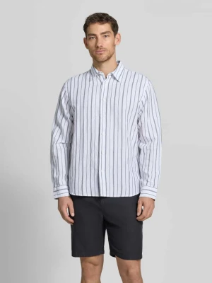 Koszula o kroju regular fit z mieszanki bawełny i lnu model 'CLAY' Selected Homme