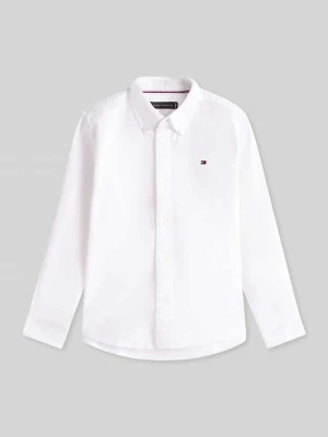 Koszula o kroju regular fit z mieszanki bawełny z wyhaftowanym logo Tommy Hilfiger Kids