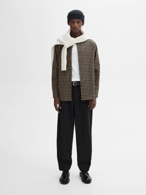 Koszula O Kroju Regular Fit Ze 100% Bawełny W Kratkę - Brązowy - - Massimo Dutti - Mężczyzna