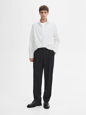 Koszula O Kroju Regular Fit Ze 100% Bawełny W Paski - Surowy - - Massimo Dutti - Mężczyzna