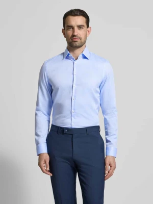 Koszula o kroju slim fit biznes z fakturowanym wzorem i kołnierzykiem typu kent Jake*s