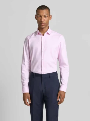 Koszula o kroju slim fit biznes z kołnierzykiem typu kent Jake*s Mocnoróżowy
