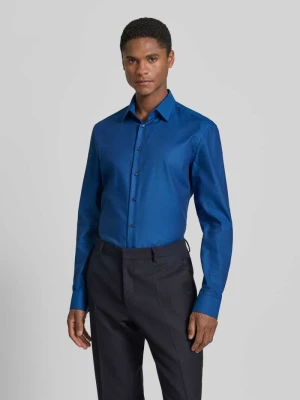 Koszula o kroju slim fit biznes z kołnierzykiem typu kent Jake*s Granatowy