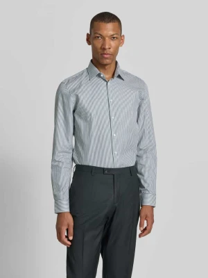 Koszula o kroju slim fit biznes z kołnierzykiem typu kent Jake*s Ciemnozielony