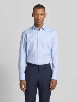 Koszula o kroju slim fit biznes z kołnierzykiem typu kent Jake*s Błękitny